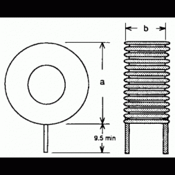 DPO-1.0-100 TALEMA Radiális fojtó tekercs 100uH 1A 97mOhm D15x9mm