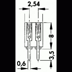 BL 2/34/G FISCHER ELEKTRONIK Tüskesor aljzat anya BL2 2x17P P2,54mm THT aranyozott