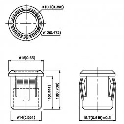 RTF-1090 KINGBRIGHT Objímky pro LED diody