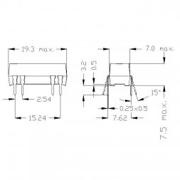 DIP05-2A72-21L STANDEX-MEDER Relés de lengüeta