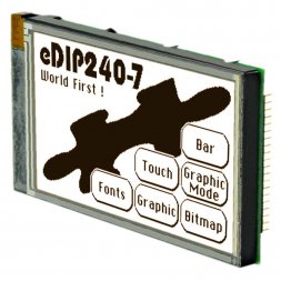 EA eDIP240J-7LWTP DISPLAY VISIONS LCM grafický 240x128 FSTN čierny, LED podsvietenie +TP