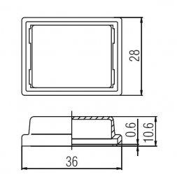 203.201.011 MARQUARDT Transparent PVC capac de protecţi pentru seria 1832, 1834, 1835 şi 1839