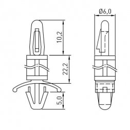 DSP 22,2 LCBS VARIOUS Manşoane distanţatoare din plastic pentru circuite imprimate