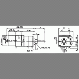 RK27112MC 2x100KA LOG ALPS Rotary Potentiometers