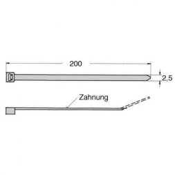PKB 2,5x200 NAT100 (72.92.201) ETTINGER Stahovací pásky a držáky stahovacích pásků