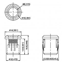 RTF-8080 KINGBRIGHT Objímky pro LED diody