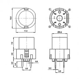 DT 6 BL VARIOUS Boutons-poussoirs pour circuits imprimés