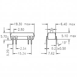 DIP24-1C90-51L STANDEX-MEDER Relés de lengüeta
