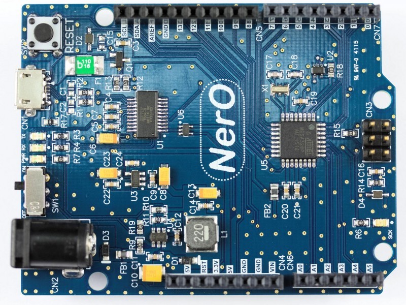 NerO - Arduino UNO R3 kompatibilis panel fejlesztésekkel