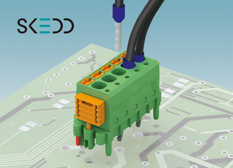 PCB connector with new SKEDD direct plug-in technology