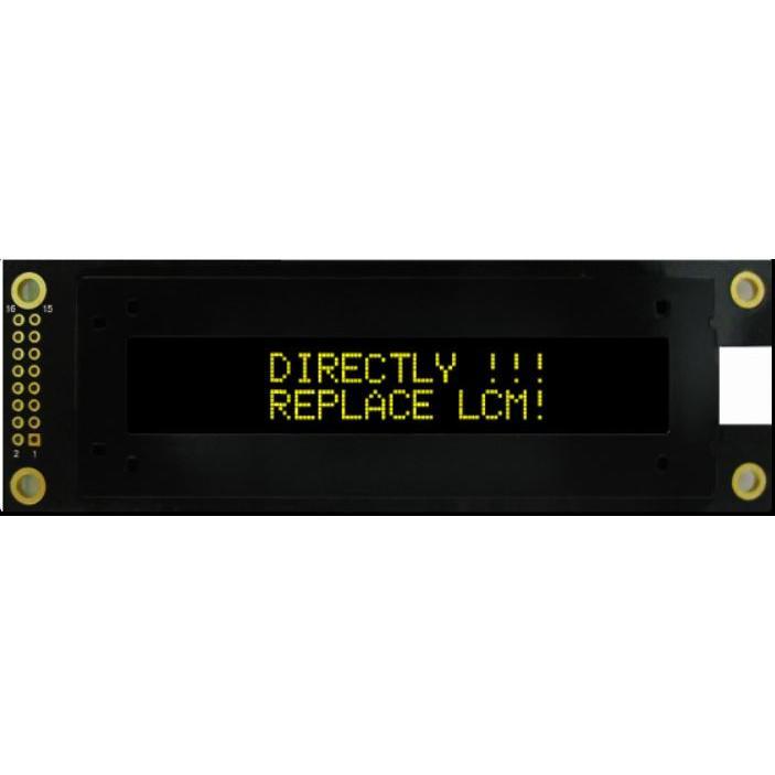 Replace the character LCD module with an OLED alternative