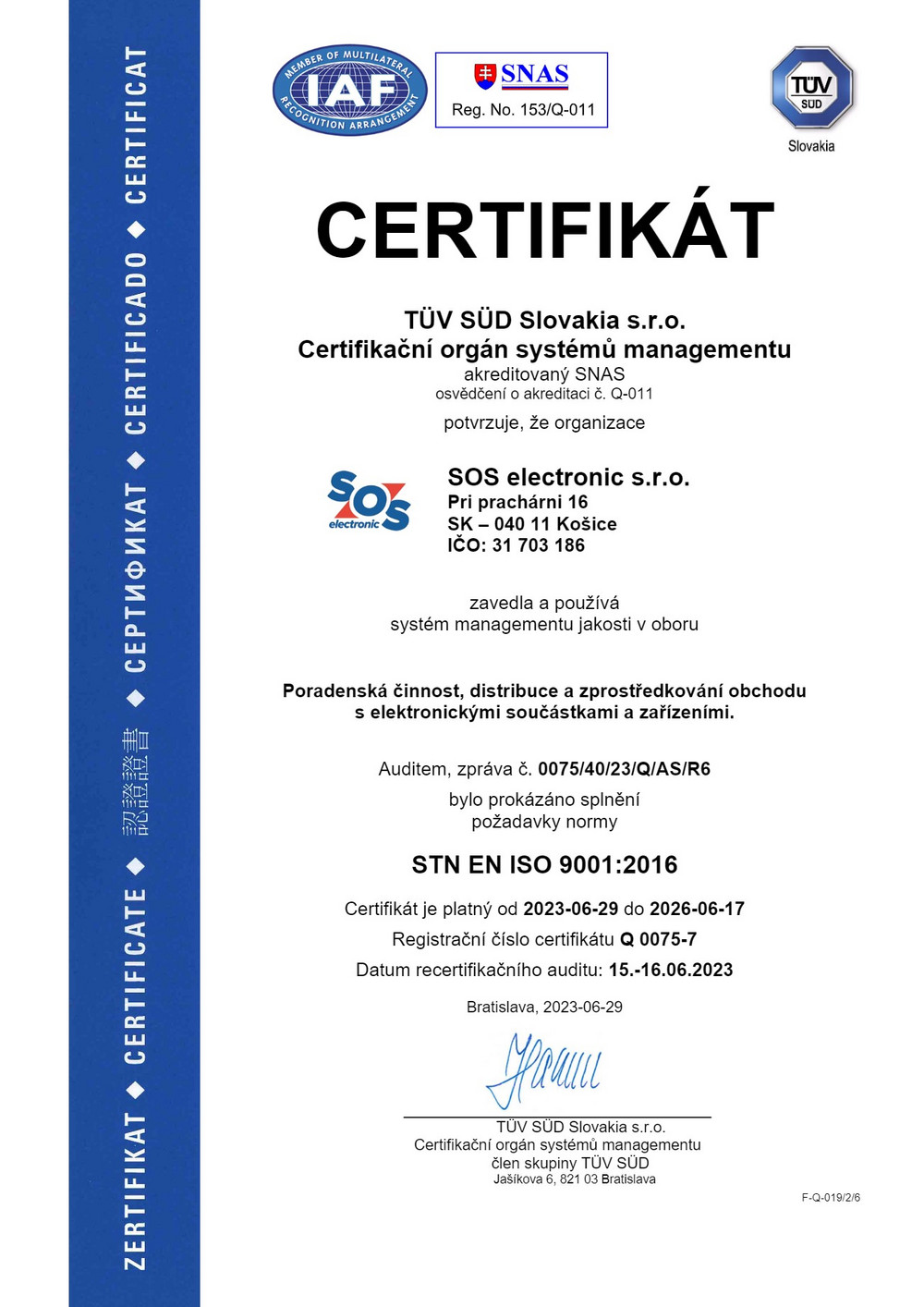 Certificate ISO 9001 Means More to Us Than Just Compliance