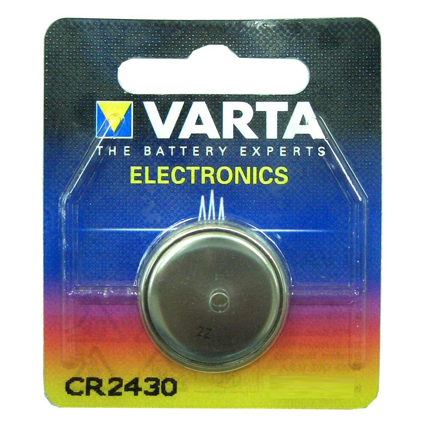 CR 2430 V = B, VARTA Lithium Battery 3V 280mAh D24,5x3mm
